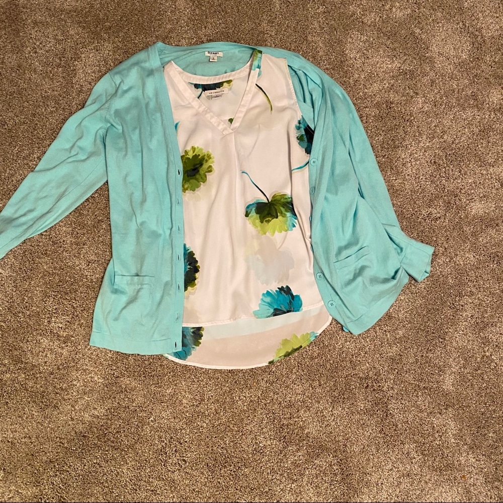Liz Claiborne/Old Navy | tank top and cardigan